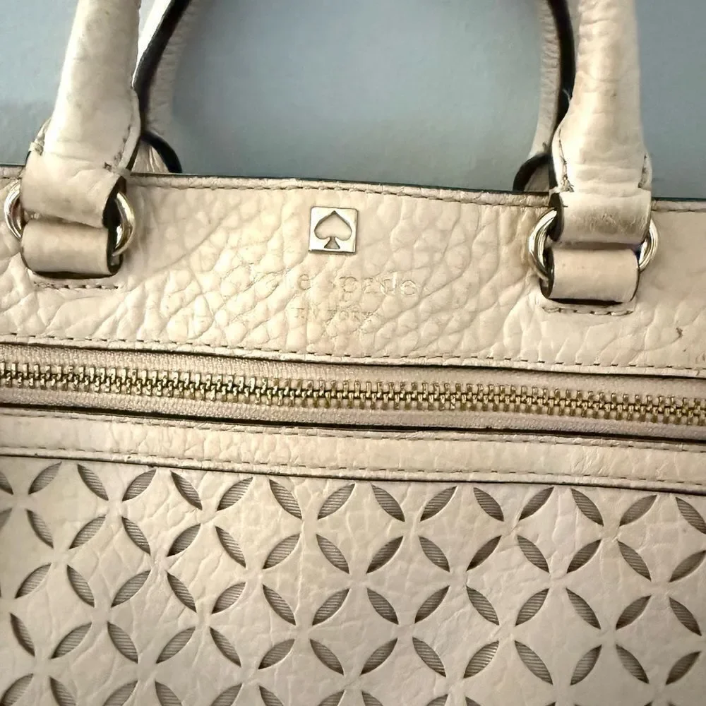 Kate Spade Perri Lane Mini Romy Satchel In Blush Beige Leather